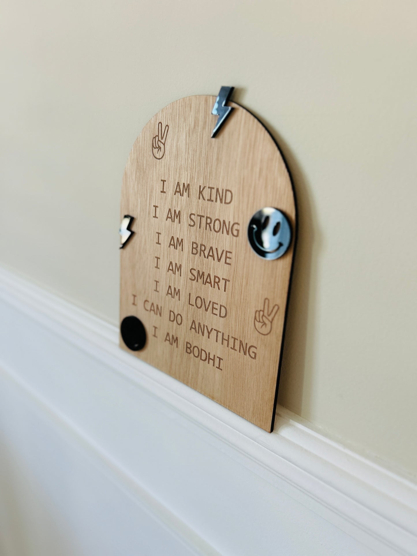 Personalised Name Cool Boy Affirmation Plaque