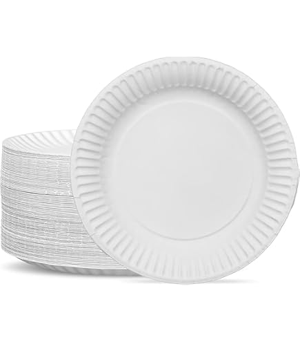 Disposable White Paper Plate