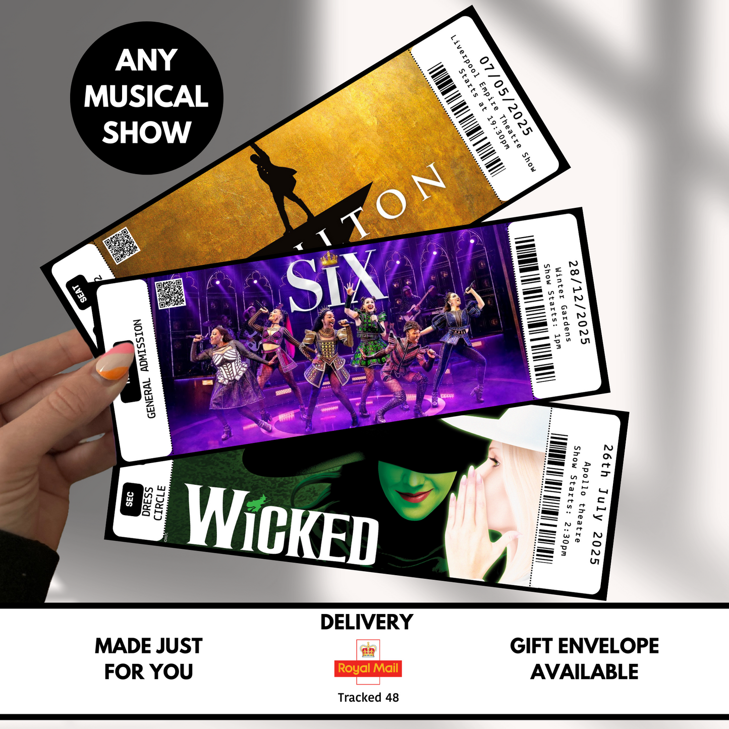 Personalised Theatre Surprise Gift Announcement Ticket