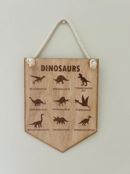 Dinosaurs Hanging Pennant