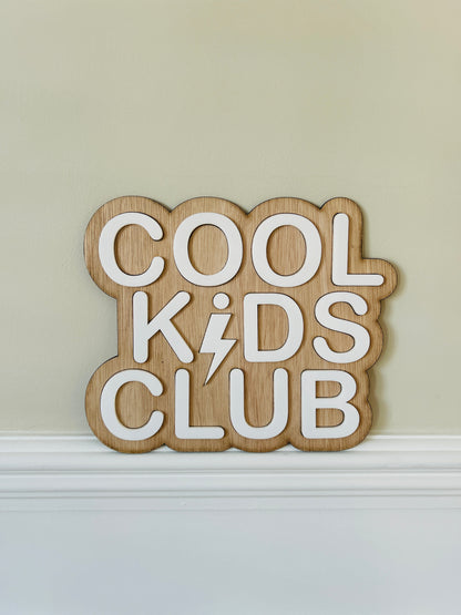 Cool Kids Club Wall Plaque