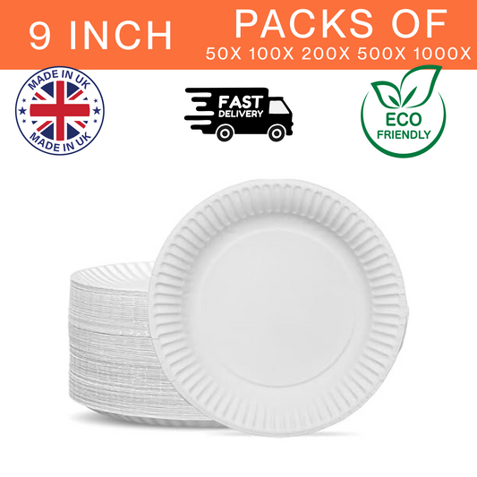 Disposable White Paper Plate